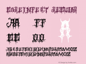 GOREINFECT Regular Version 1.000;PS 001.001;hotconv 1.0.56 Font Sample