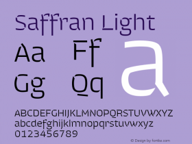 Saffran Light Version 1.00 January 3, 2016, initial release图片样张