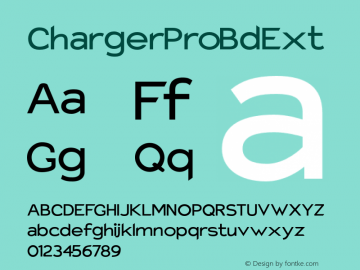 Charger Pro BdExt Version 1.09 Font Sample