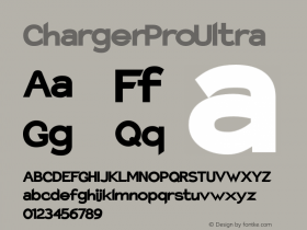 Charger Pro Ultra Version 1.09 Font Sample