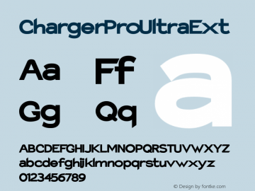 Charger Pro UltraExt Version 1.09 Font Sample