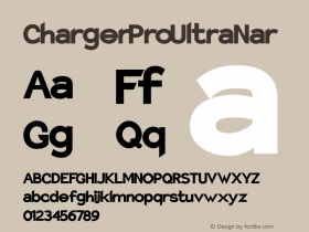 Charger Pro UltraNar Version 1.09 Font Sample