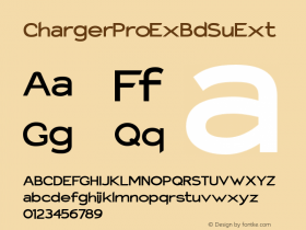 Charger Pro ExBdSuExt Version 1.09 Font Sample