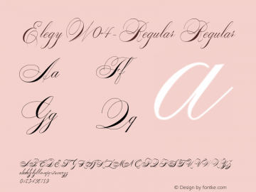 ElegyW04-Regular Regular Version 1.00 Font Sample