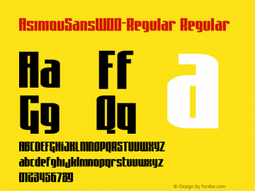 AsimovSansW00-Regular Regular Version 2.00 Font Sample