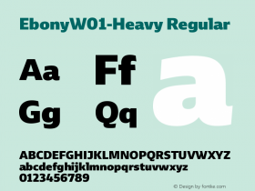 EbonyW01-Heavy Regular Version 1.00 Font Sample