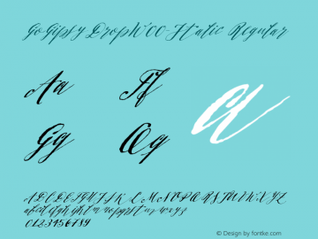 GoGipsyDropW00-Italic Regular Version 1.00图片样张