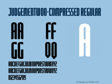 JudgementW00-Compressed Regular Version 2.00 Font Sample