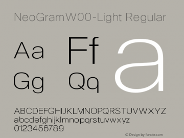 NeoGramW00-Light Regular Version 1.10 Font Sample