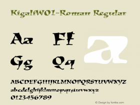 KigaliW01-Roman Regular Version 2.65 Font Sample