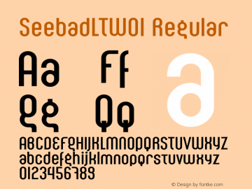 SeebadLTW01 Regular Version 1.01 Font Sample
