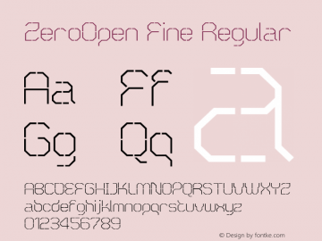 ZeroOpen Fine Regular Version 4.10图片样张