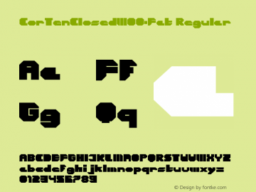 CorTenClosedW00-Fat Regular Version 1.00图片样张