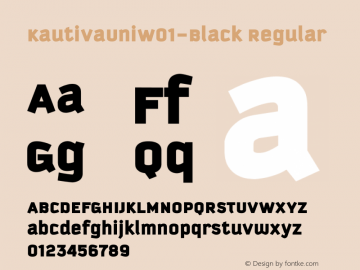 KautivaUniW01-Black Regular Version 1.00图片样张