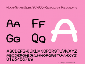 HoofSansUlbkSCW00-Regular Regular Version 1.25 Font Sample