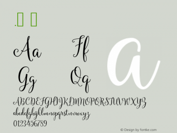 .  Version 1.000 Font Sample