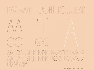 ParisW00-Light Regular Version 1.00图片样张