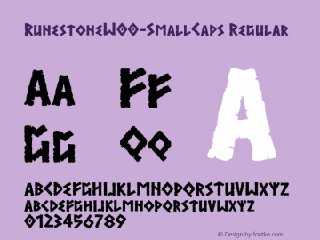 RunestoneW00-SmallCaps Regular Version 1.0 Font Sample