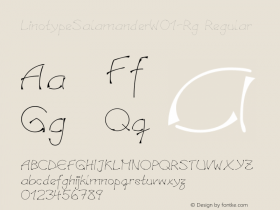 LinotypeSalamanderW01-Rg Regular Version 1.01 Font Sample