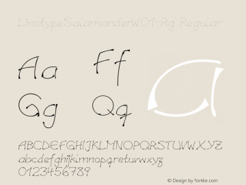 LinotypeSalamanderW01-Rg Regular Version 1.01 Font Sample