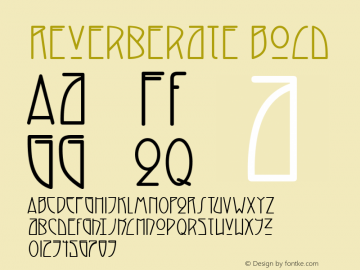 Reverberate Bold Macromedia Fontographer 4.1.5 5/19/98 Font Sample