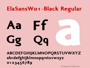 ElaSansW01-Black Regular Version 1.00图片样张