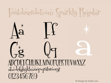 Fontdinerdotcom Sparkly Regular Version 001.000图片样张