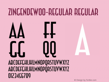 ZingendeW00-Regular Regular Version 1.00 Font Sample