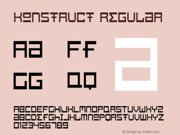 Konstruct Regular Version 4.10 Font Sample