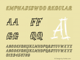 EmphasisW00 Regular Version 1.1 Font Sample