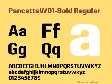 PancettaW01-Bold Regular Version 1.00 Font Sample