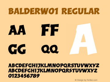 BalderW01 Regular Version 1.01 Font Sample