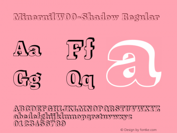 MinernilW00-Shadow Regular Version 2.00 Font Sample