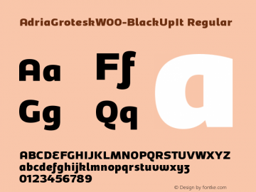 AdriaGroteskW00-BlackUpIt Regular Version 1.10 Font Sample
