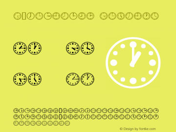 TimeClocks Regular Version 4.10 Font Sample