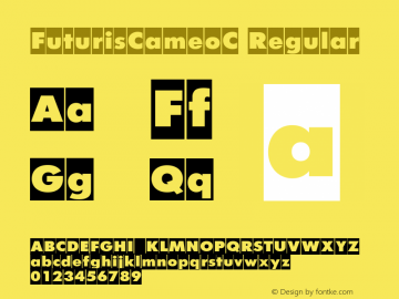 FuturisCameoC Regular 001.000 Font Sample