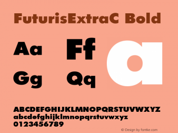 FuturisExtraC Bold 001.000 Font Sample