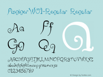FizgigerW01-Regular Regular Version 1.00 Font Sample