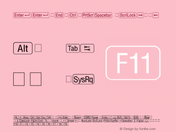 RRKeyCaps Normal 001.003 Font Sample