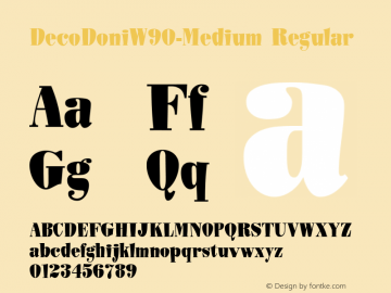 DecoDoniW90-Medium Regular Version 1.00 Font Sample