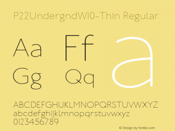 P22UndergndW10-Thin Regular Version 1.00图片样张