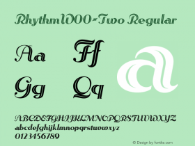 RhythmW00-Two Regular Version 1.00 Font Sample