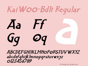 KaiW00-BdIt Regular Version 1.00图片样张