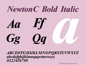 NewtonC Bold Italic 001.000图片样张