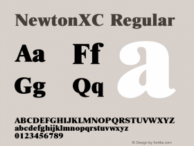 NewtonXC Regular 001.000 Font Sample