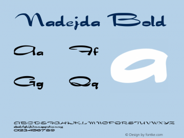 Nadejda Bold ver.1.beta2 :21/5/98图片样张