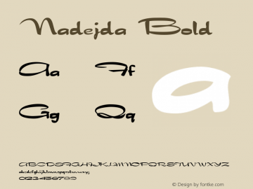 Nadejda Bold Version 1.4; 2001图片样张