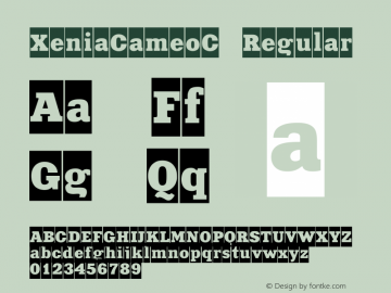XeniaCameoC Regular 001.000 Font Sample
