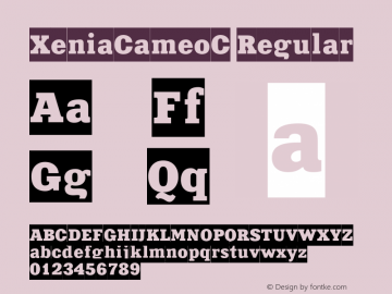 XeniaCameoC Regular OTF 1.0;PS 001.000;Core 116;AOCW 1.0 161 Font Sample