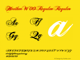 HeathenW00-Regular Regular Version 1.00 Font Sample